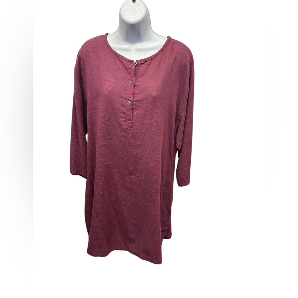 NWT.  Sacred Threads Cotton Blouse L/XL. RD/RD